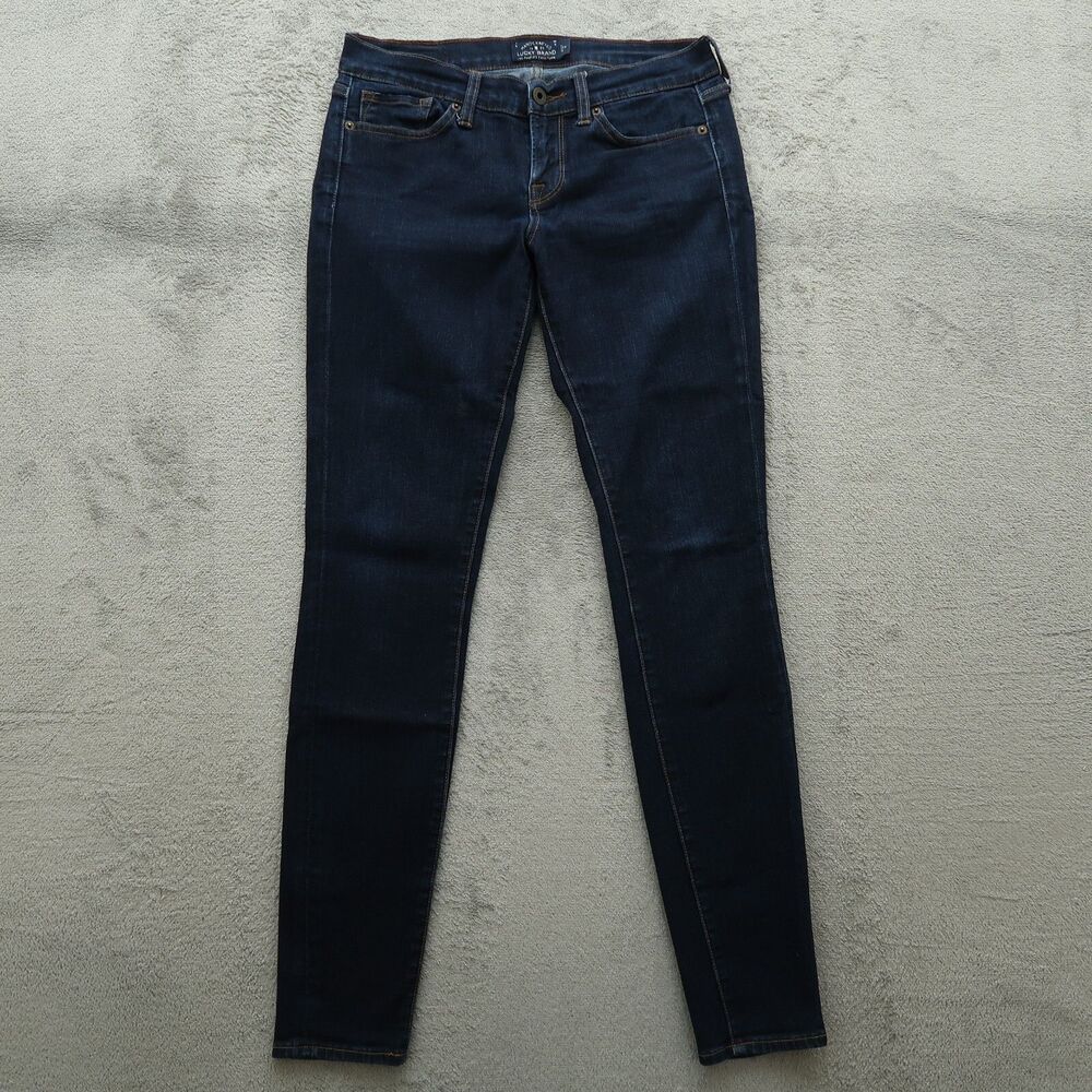 Lucky Brand Jeans Women's Size 4R Blue Low-Rise Skinny Denim Pants 32" Inseam